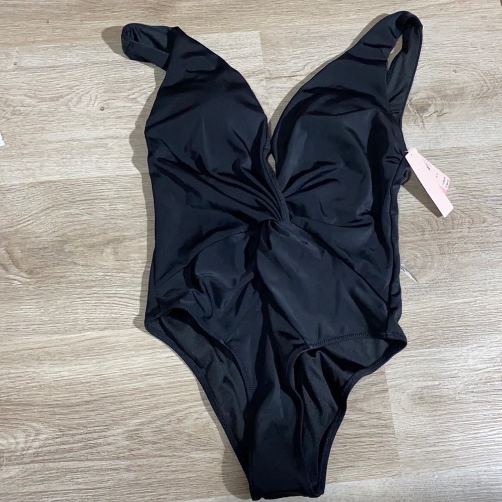 Black Victoria Secret One Piece Swimsuit; Size Small